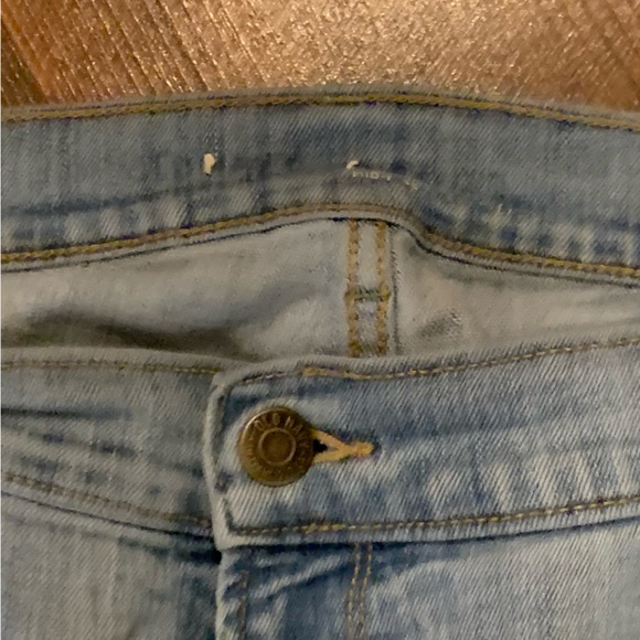 OLD NAVY Jeans Light Wash Raw Hem Size 16 Straight Leg Pockets - Picture 3 of 8